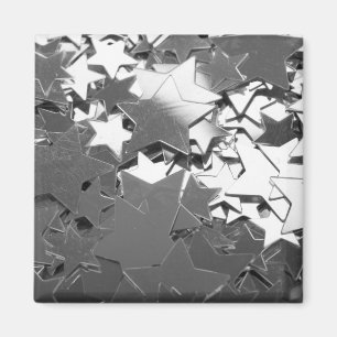 Silberdekorative Sterne Magnet