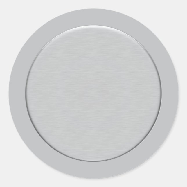 Silberdesign Runder Aufkleber (Vorderseite)