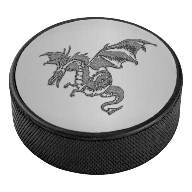Silberdrache Eishockey Puck (3/4)