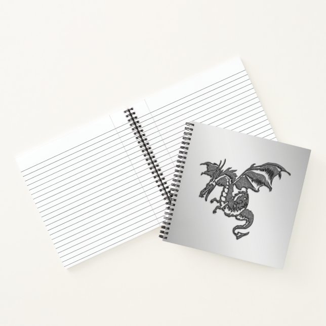 Silberdrache Notizbuch (Innenseite)