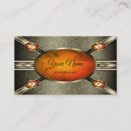Silbereffekte mit einem Auge, der Orangenmarmor fä Visitenkarte