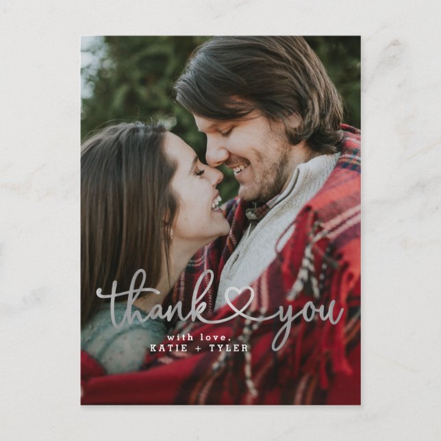 Silberes Herz danke Ihnen Karten (Vorderseite)