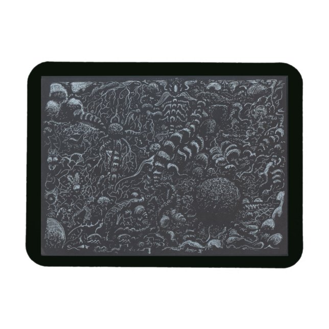 Silberfarbenlandschaft Darkworld Magnet (Horizontal)