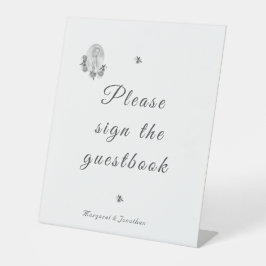 Silberfarbige Jungfrau Mary Wedding Empfang Sockelschild