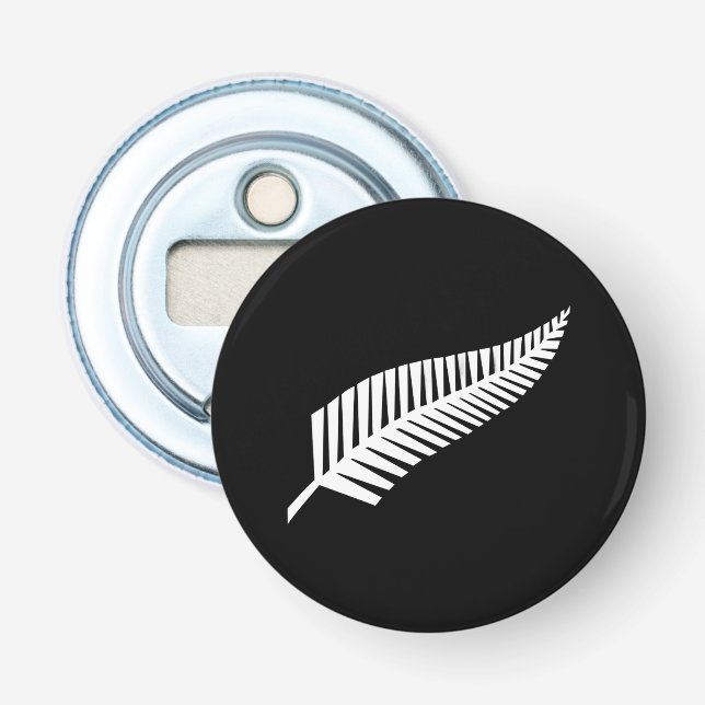 Silberfarnflagge (NZ) Flaschenöffner (Vorderseite)