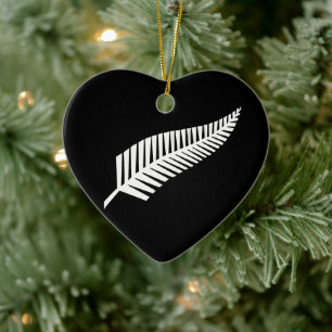 Silberfarnflagge (NZ) Keramik Ornament