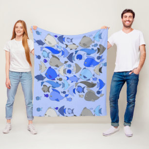 Silberfisch Fleecedecke