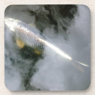 Silberfisch in Wasser und Wolken Getränkeuntersetzer