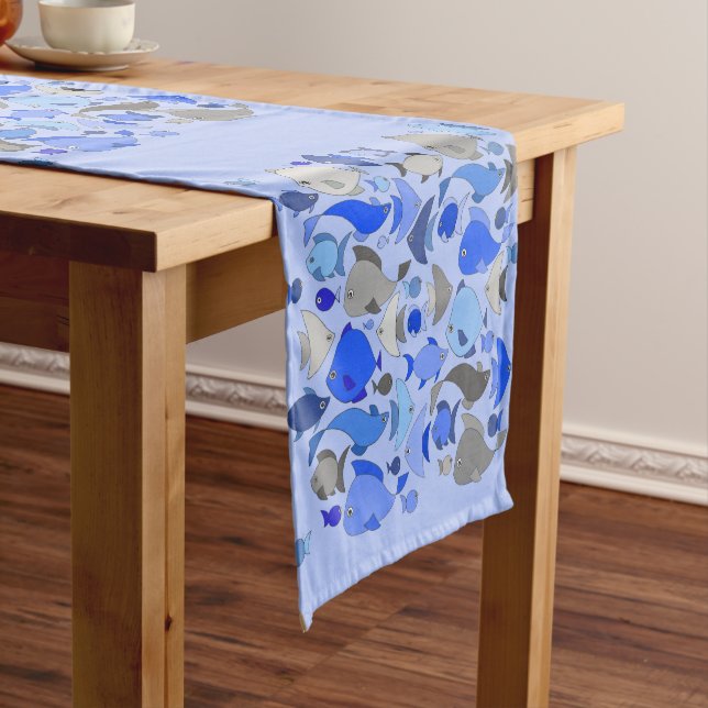 Silberfisch Kurzer Tischläufer (Beispiel)