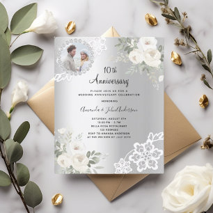 Silberfloralen Foto 10. Hochzeitseinladung