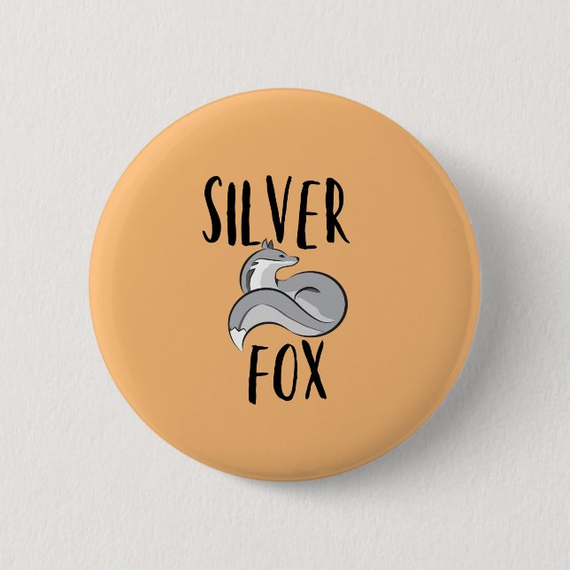 Silberfuchs Button (Vorderseite)