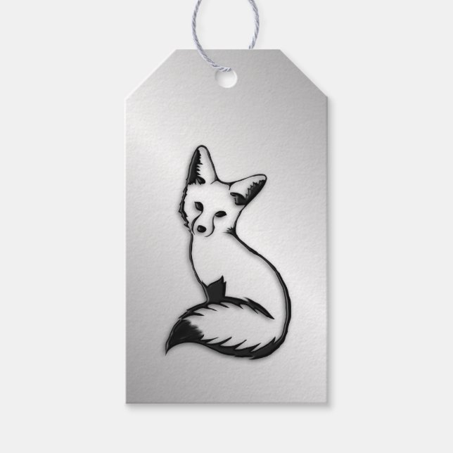 Silberfuchs Geschenkanhänger (Vorderseite)