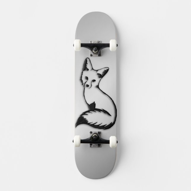 Silberfuchs Skateboard (Vorderseite)