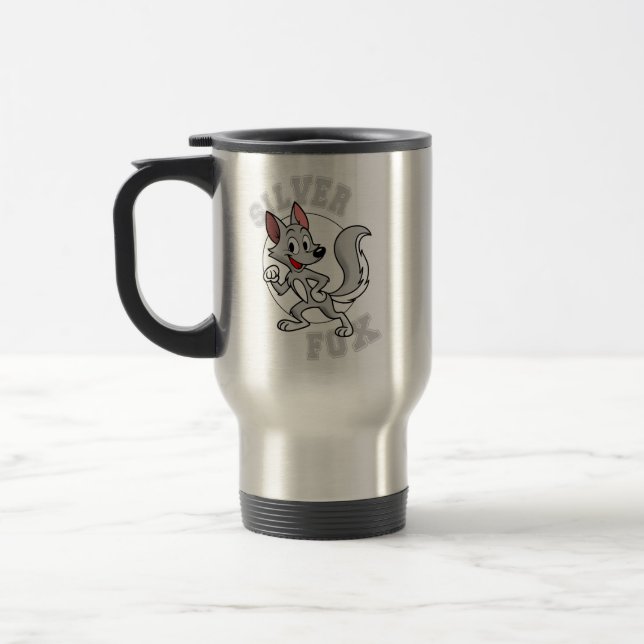 Silberfuchs-Thermal-Tasse Reisebecher (Links)