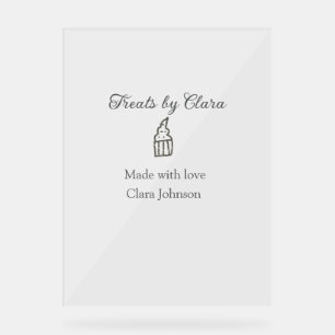 Silberfunkel-Leckereien Bäckerei mit Liebe Acrylschild