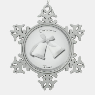 Silberglocken - Baum-Ornament Schneeflocken Zinn-Ornament