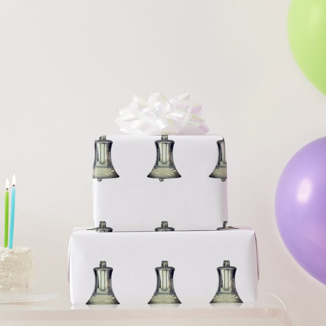 Silberglocken Weißpapier Geschenkpapier (Partygeschenke)