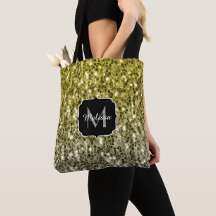 Silbergold dunkle Glitzern Glitzer ombre Monogram