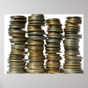 Silbergoldmünztürme Poster