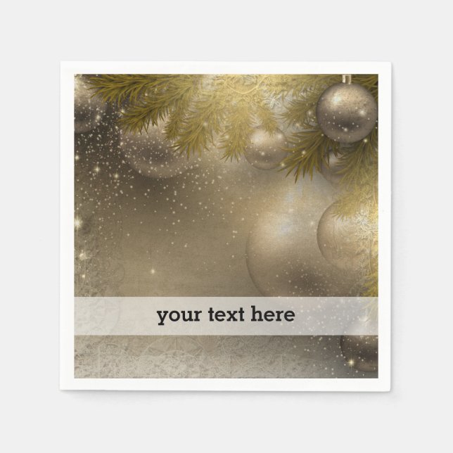 Silbergoldverzierungen Serviette (Vorderseite)