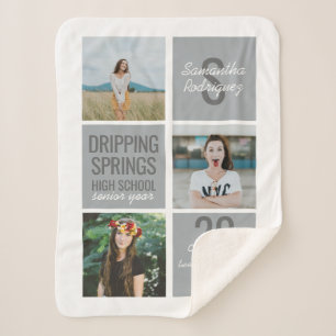 Silbergrau 3-Foto-Spaß-Boxen Klassenjahr Sherpadecke