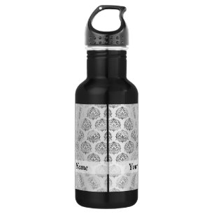 Silbergrau-Damastmuster Trinkflasche
