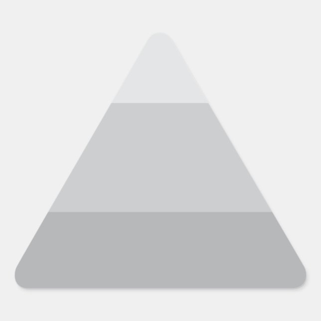 Silbergrau gestreift dreieckiger aufkleber (Vorderseite)