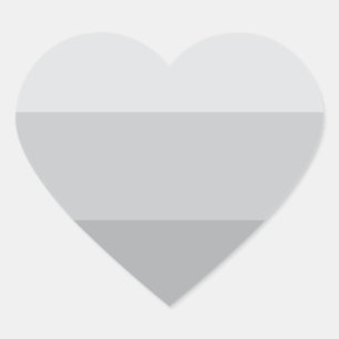 Silbergrau gestreift Herz-Aufkleber