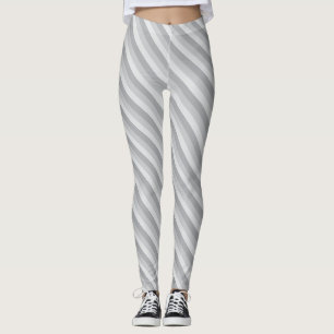 Silbergrau gestreift leggings