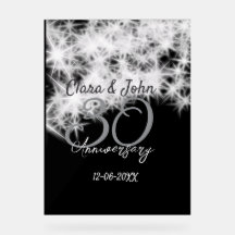 Silbergrau schwarz 30. Hochzeitstag Glitzer
