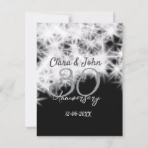 Silbergrau schwarz 30. Hochzeitstag Glitzer