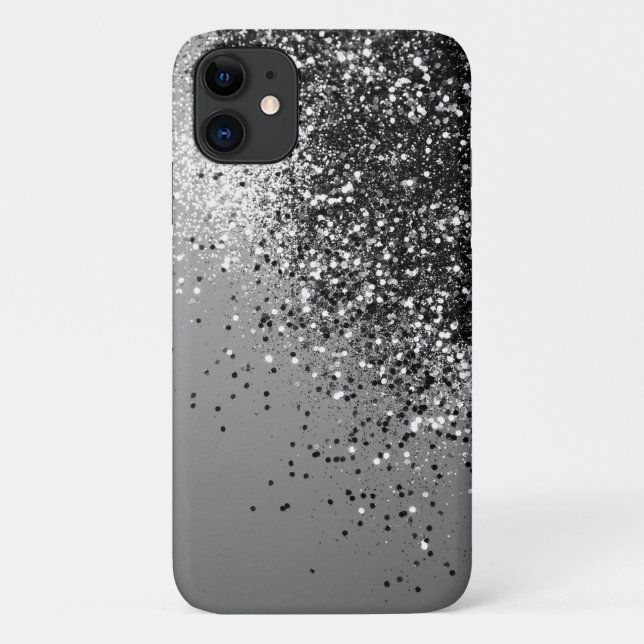 Silbergraue Dame Glitzer #1 #gliny Case-Mate iPhone Hülle (Rückseite)