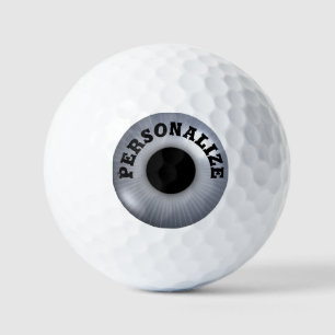 Silbergraue Golfbälle aus Eyeball
