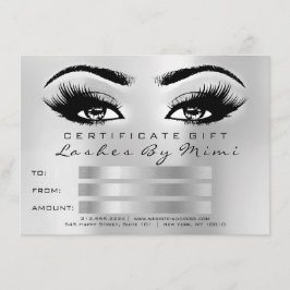 Silbergraue Lashes Makeup Artist Certificate Gift