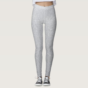 Silbergrauer Glitzer Leggings