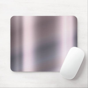 Silbergrauer Monochrom Minimale Rose Metallstahl Mousepad