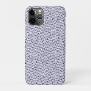 Silbergraues Kunst-Diamant-Strickmuster Case-Mate iPhone Hülle