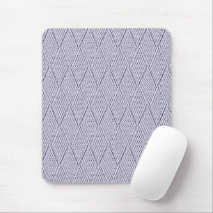 Silbergraues Kunst-Diamant-Strickmuster Mousepad