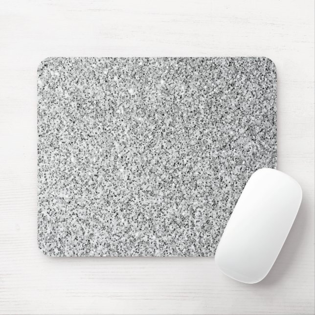 Silbergraues Licht glitzert funkelt Mousepad (Mit Mouse)