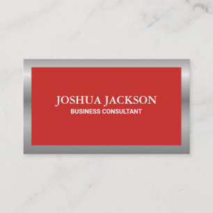 Silbergrenze   Roter Hintergrund Visitenkarte