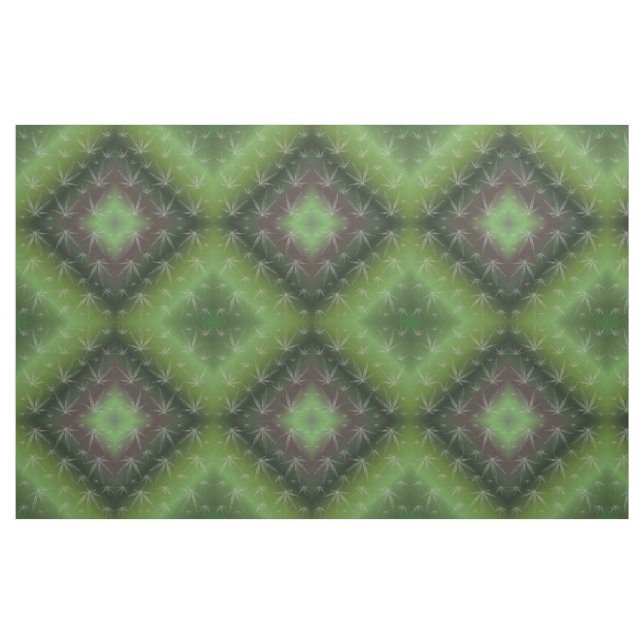 silbergrüne Blattstoffe, buntes Haus aus Spinnstof Stoff (Fat Quarter (45,7 x 55,9 cm))