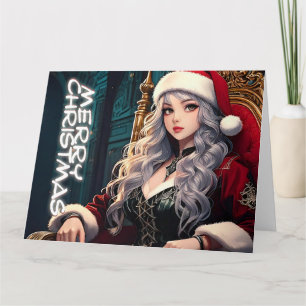 Silberhaar-Weihnachtsmann – Frohe Weihnachten Karte