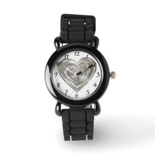 Silberherz Armbanduhr