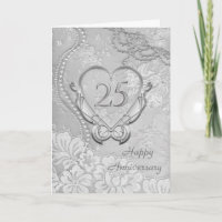 Silberherz, Blumenspitze 25. Hochzeitstag