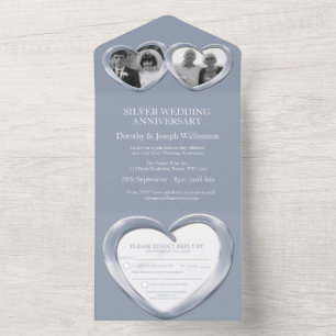 Silberhochzeit 25 Jahre Party Veranstaltung al All In One Einladung