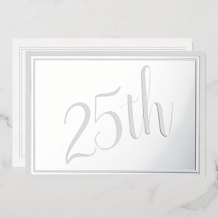 Silberhochzeit 25. Jubiläum Folien-Einladung Folieneinladung