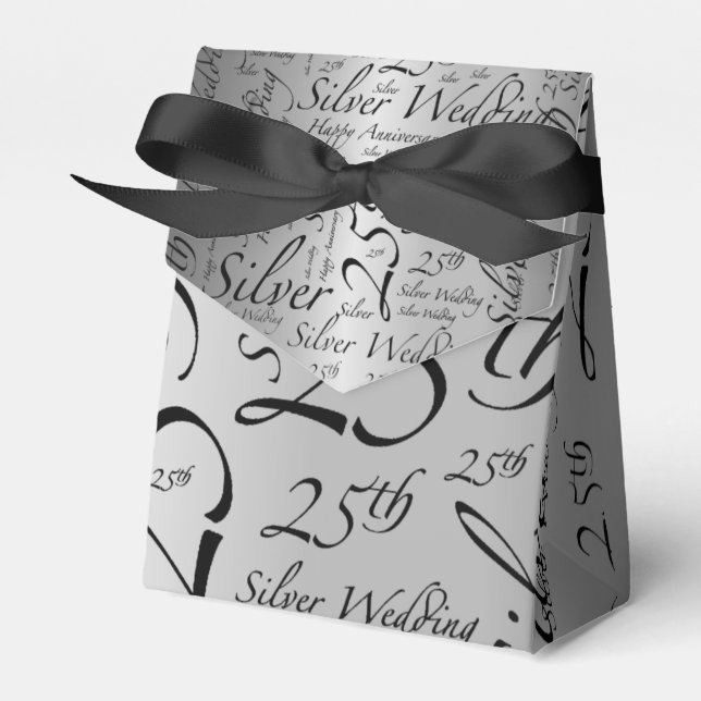 Silberhochzeit Geschenkschachtel (Vorderseite)
