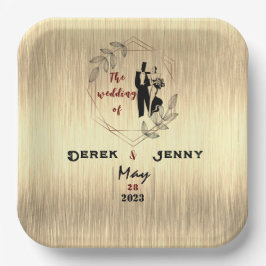 Silberhochzeit Pappteller