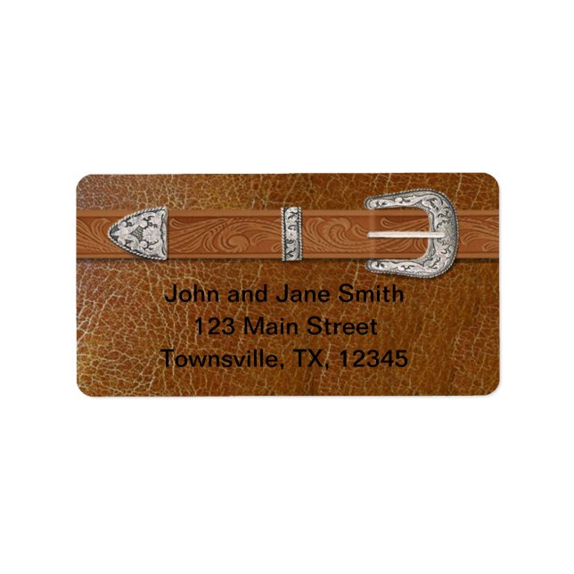 Silberknöpfe und -leder adressaufkleber (Vorne)