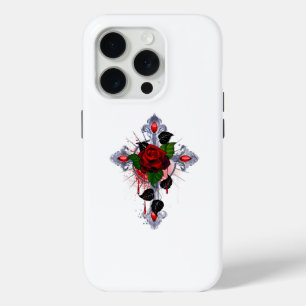 Silberkreuz mit Rote Rose Case-Mate iPhone Hülle